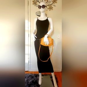 Embossed satchel handbag